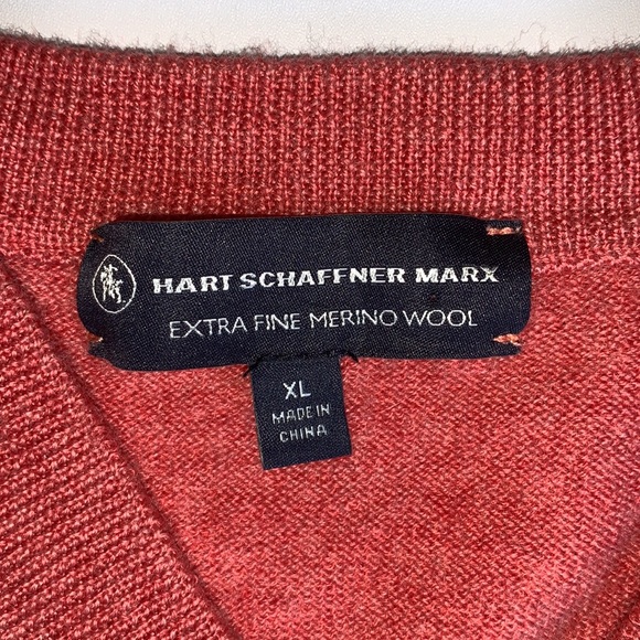 Hart Schaffner Marx Merino Wool Vest Pink Size XL - Picture 4 of 8